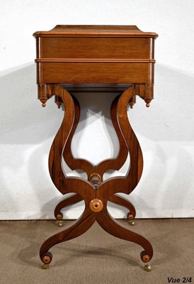 Small Charles X Writing Dressing Table, 19th Century-RVK-1395727