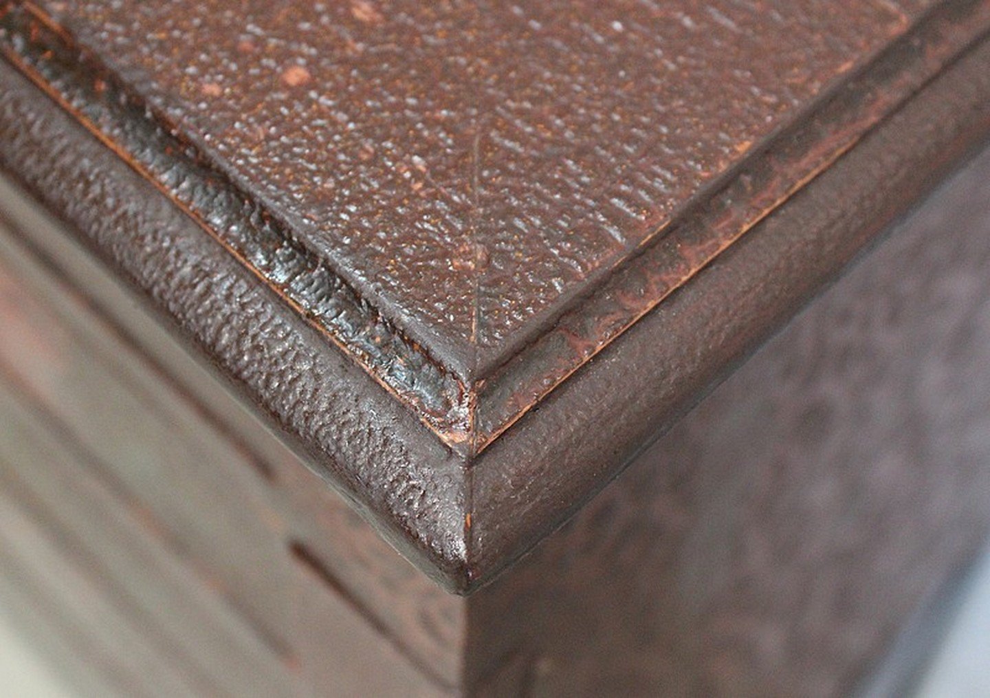 Small Chest of Drawers in Pine and Cracked Varnish, 1920s