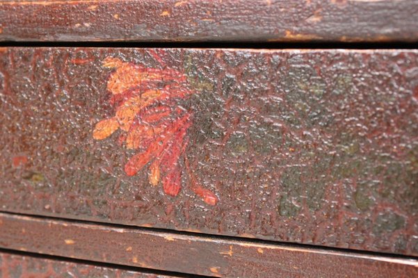 Small Chest of Drawers in Pine and Cracked Varnish, 1920s-RVK-1438366