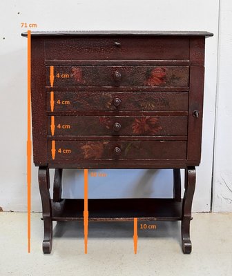 Small Chest of Drawers in Pine and Cracked Varnish, 1920s-RVK-1438366