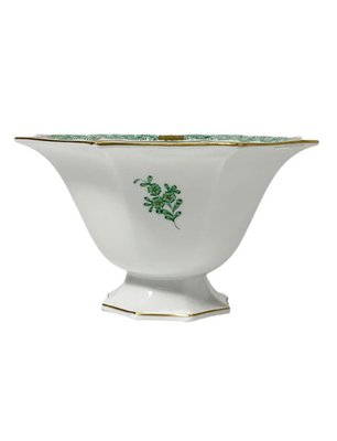 Small Chinese Bouquet Apponyi Green Porcelain Bowl from Herend Hungary-UCH-1224541