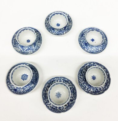 Small Chinese Porcelain Tea Cups With Saucers, Kangxi, Set of 6-UCH-1224791