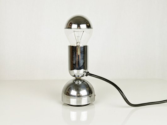 Small Chrome-Plated Metal Pollux Table Lamp by Ingo Maurer for M Design, 1960s-RD-1705668