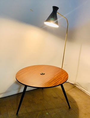 Small Coffee Table with Lamp, 1960s-NUO-800687