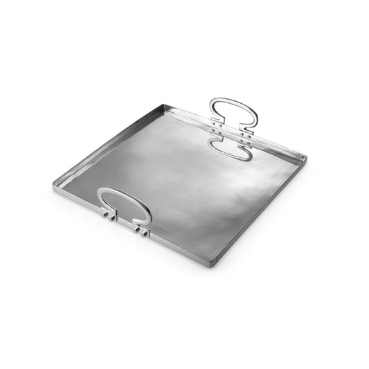 Small Colony Tray in Polished Aluminum by Aldo CIbic for Paola C.