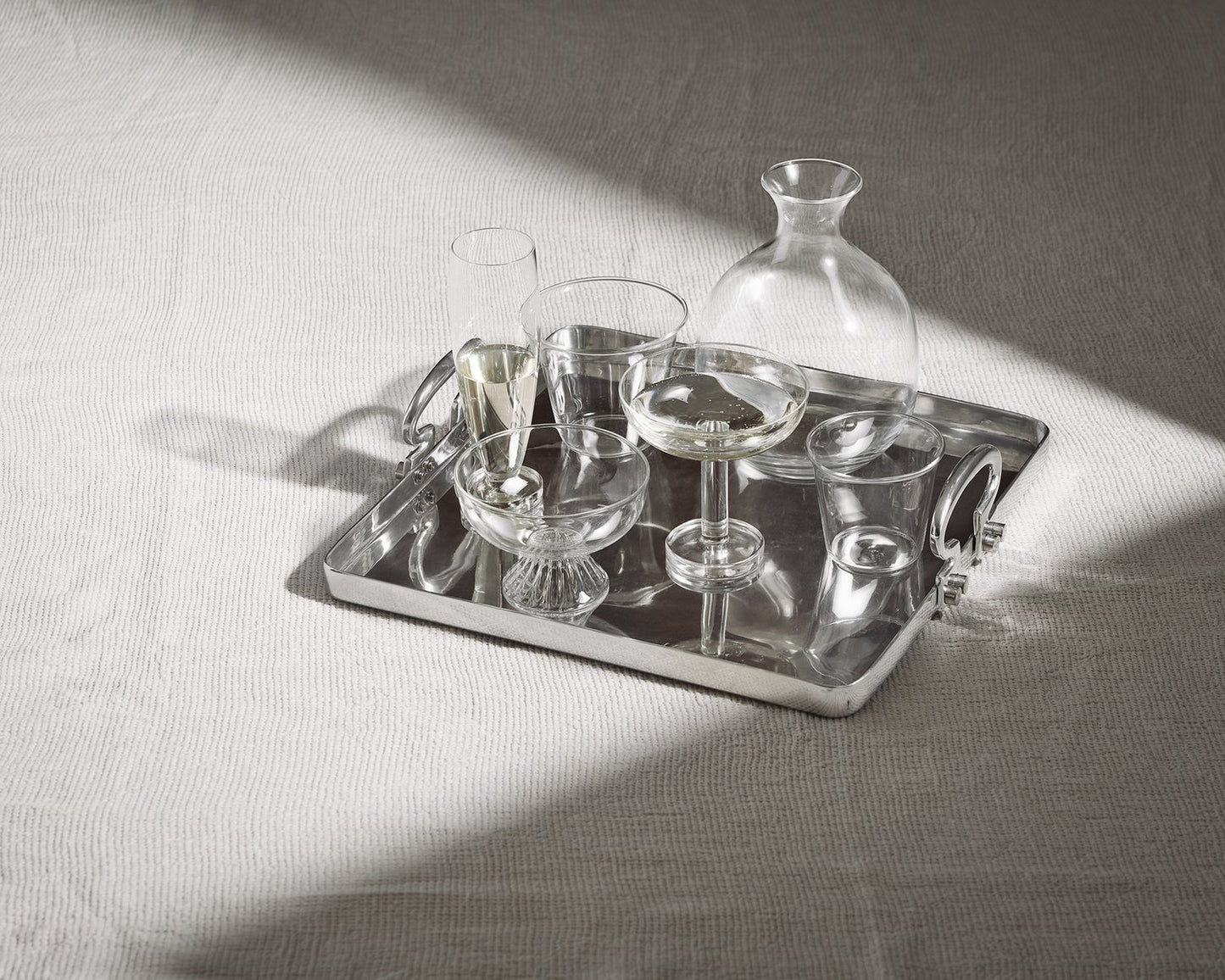 Small Colony Tray in Polished Aluminum by Aldo CIbic for Paola C.