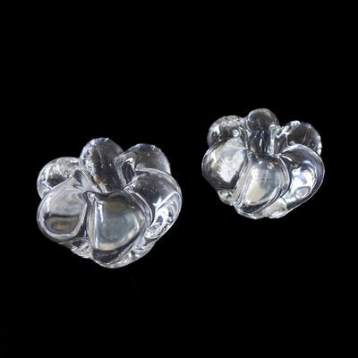 Small Crystal Candleholders from Orrefors, Sweden, Set of 2-JKV-2031846