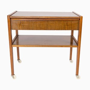 Small Danish Side Table with Drawer in Teak, 1960s-UY-852196