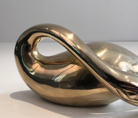 Small Decorative Brass Duck in Brass, 1970s-BA-1470308