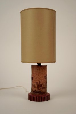 Small Découpage Table Lamp in Hollywood Regency Style-BAF-920673