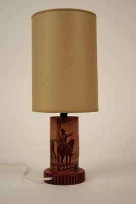 Small Découpage Table Lamp in Hollywood Regency Style-BAF-920673