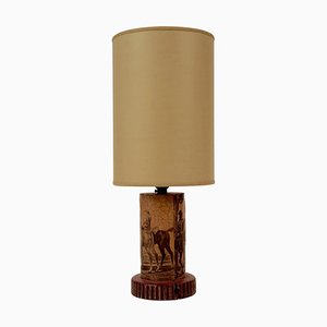 Small Découpage Table Lamp in Hollywood Regency Style-BAF-920673