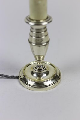 Small Directoire Style Candleholder in Silvered Metal, 1900s-CEJ-684542