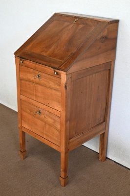 Small Directoire Style Scriban Desk Cabinet in Walnut, Early 20th Century-RVK-1410727