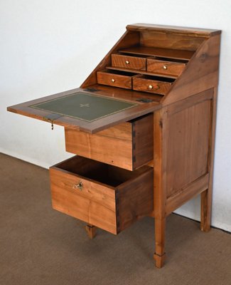 Small Directoire Style Scriban Desk Cabinet in Walnut, Early 20th Century-RVK-1410727