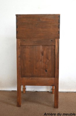 Small Directoire Style Scriban Desk Cabinet in Walnut, Early 20th Century-RVK-1410727