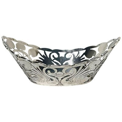 Small Dutch Art Nouveau Silver Basket by Cornelis Van Baaren, 1899-UCH-1224185