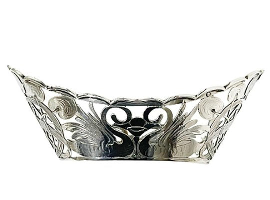 Small Dutch Art Nouveau Silver Basket by Cornelis Van Baaren, 1899-UCH-1224185