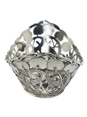 Small Dutch Art Nouveau Silver Basket by Cornelis Van Baaren, 1899-UCH-1224185