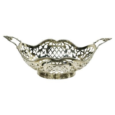 Small Dutch Silver Bonbon Basket by J. Krins, Schoonhoven, 1962-UCH-1224573