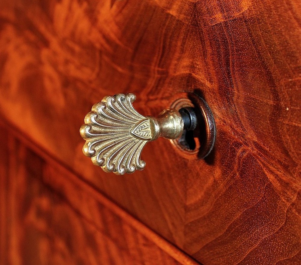 Small Early 19th Century Restoration Era Secretaire in Mahogany Burl Veneer