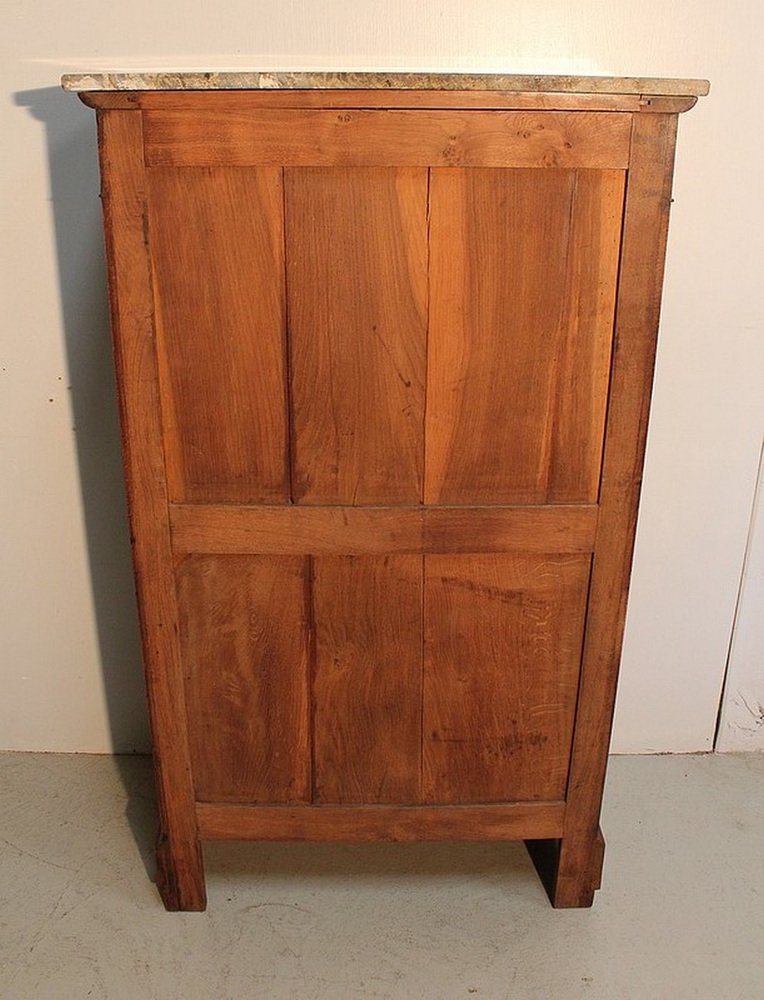 Small Early 19th Century Restoration Era Secretaire in Mahogany Burl Veneer