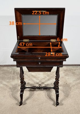 Small Early 19th Century Restoration Hairdresser Table in Rosewood-RVK-1787506