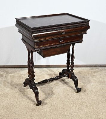 Small Early 19th Century Restoration Hairdresser Table in Rosewood-RVK-1787506