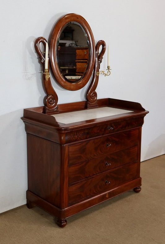 Small Early 19th Century Restoration Period Psyche Commode