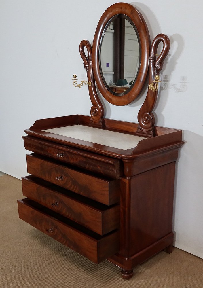 Small Early 19th Century Restoration Period Psyche Commode