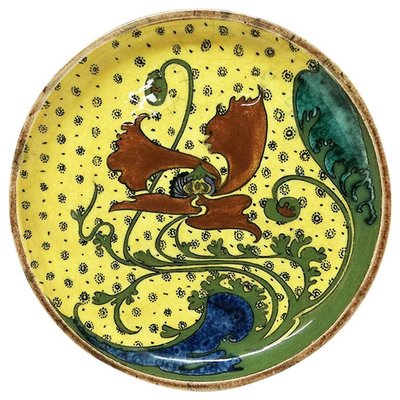 Small Earthenware Wall Plate from Rozenburg, The Hague, Netherlands, 1899-UCH-1224453