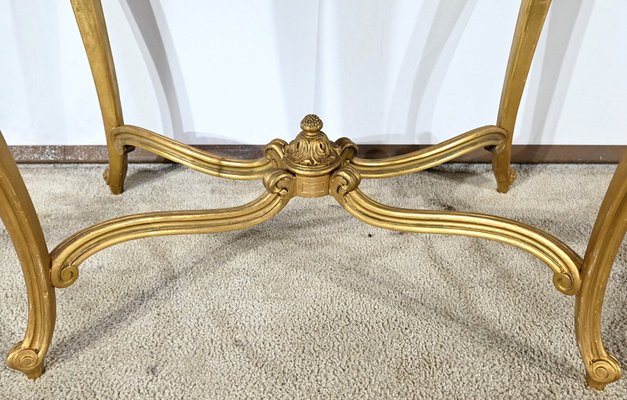 Small End of 19th Century Louis XV Medium Table in Gilded Wood-RVK-1817795