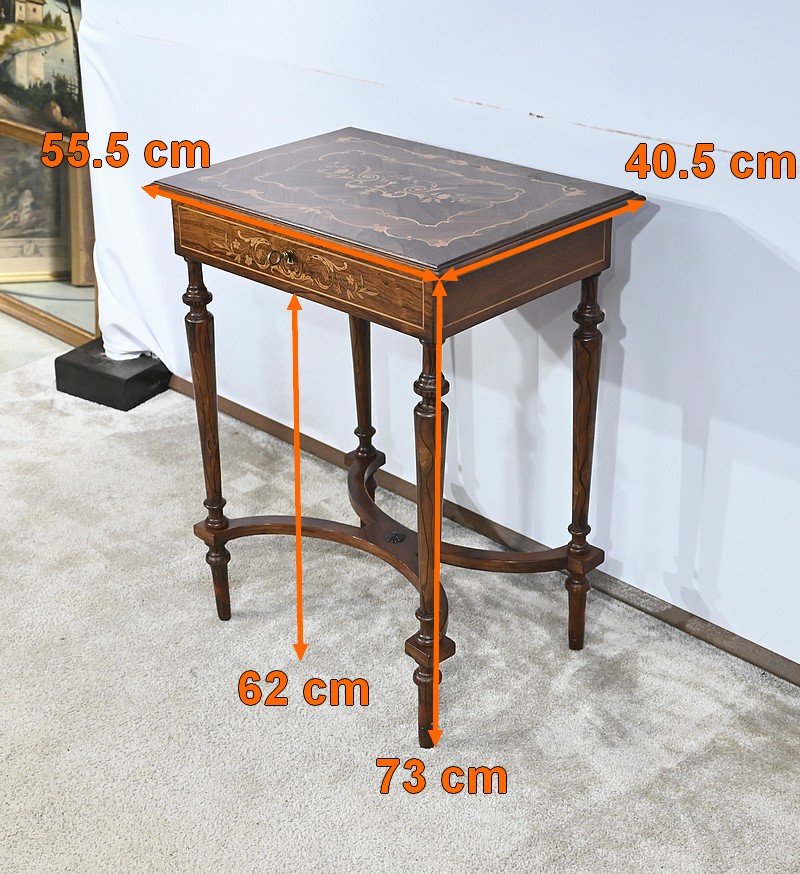 Small End of 19th Century Louis XVI Marquetry Table