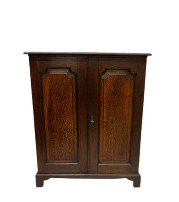 Small English 2 Doors Oak Wall Cupboard, 1820s-UCH-1308885