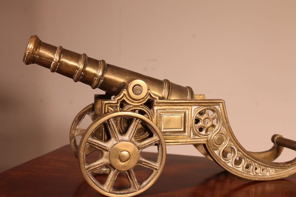 Small English Bronze Table Cannon-HPU-728760