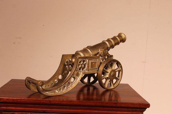 Small English Bronze Table Cannon-HPU-728760