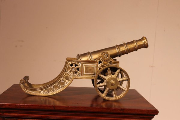 Small English Bronze Table Cannon-HPU-728760