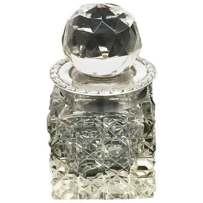 Small English Crystal & Silver Scent Bottle from Boots Pure Drug Company, 1908-UCH-1224699