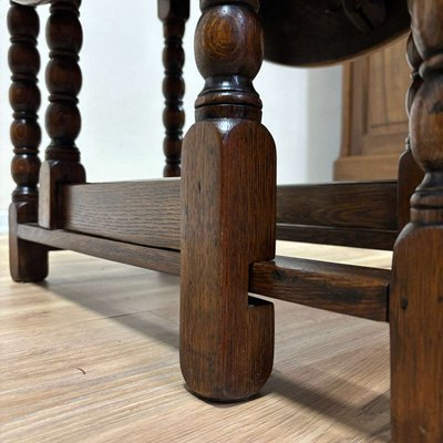 Small English Folding Table in Oak, 1890s-ALF-2033612