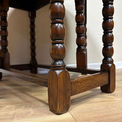 Small English Folding Table in Oak, 1890s-ALF-2033612