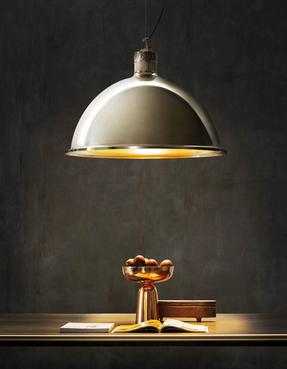 Small Factory Suspension Light in Copper by Elisa Giovannoni for Ghidini 1961