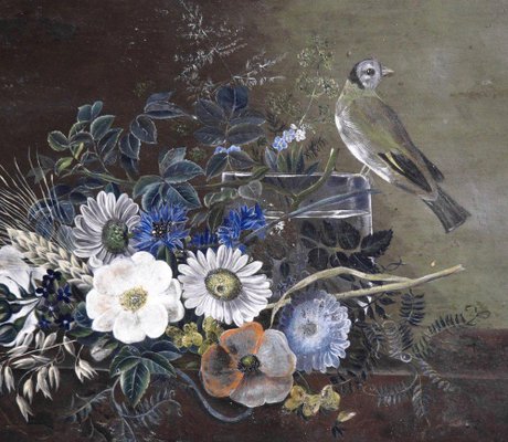 Small Flower Painting Attributed to I.L. Jensen-SA-636359