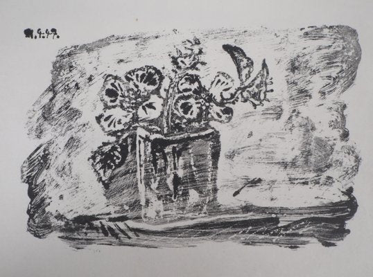 Small Flowerpot Lithograph by Pablo Picasso, 1947-KHH-697789