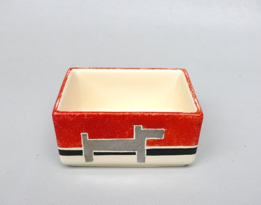 Small French Art Deco Lidded Box in Ceramic, 1920s-EY-2028303