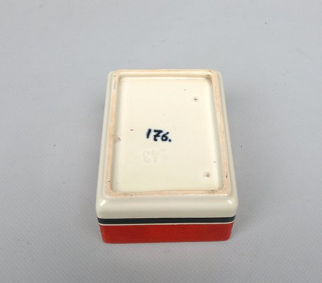 Small French Art Deco Lidded Box in Ceramic, 1920s-EY-2028303