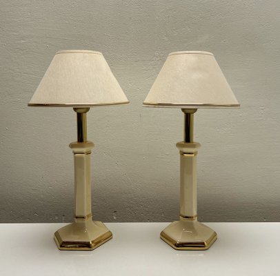 Small French Ceramic Table Lamps by Louis Drimmer, 1970s, Set of 2-WZZ-1754498