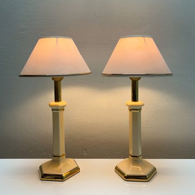 Small French Ceramic Table Lamps by Louis Drimmer, 1970s, Set of 2-WZZ-1754498