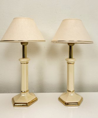 Small French Ceramic Table Lamps by Louis Drimmer, 1970s, Set of 2-WZZ-1754498