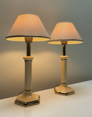 Small French Ceramic Table Lamps by Louis Drimmer, 1970s, Set of 2-WZZ-1754498