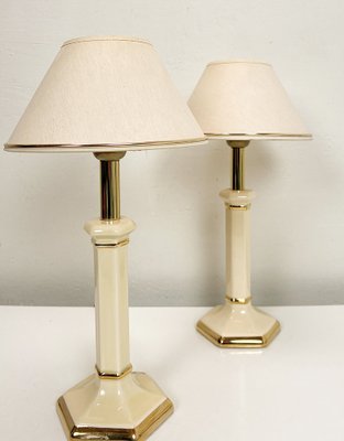 Small French Ceramic Table Lamps by Louis Drimmer, 1970s, Set of 2-WZZ-1754498